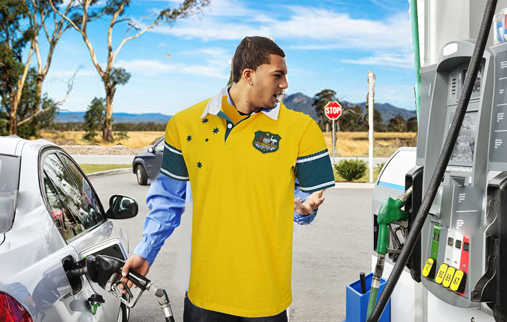 Australian man outraged at petrol price