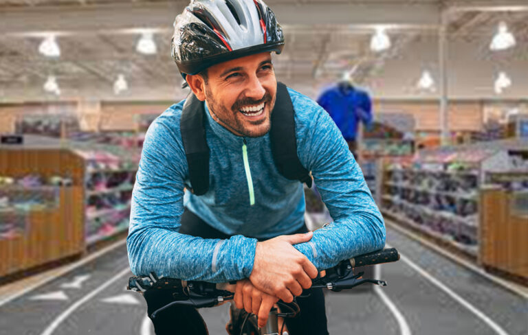 Smiling cyclist