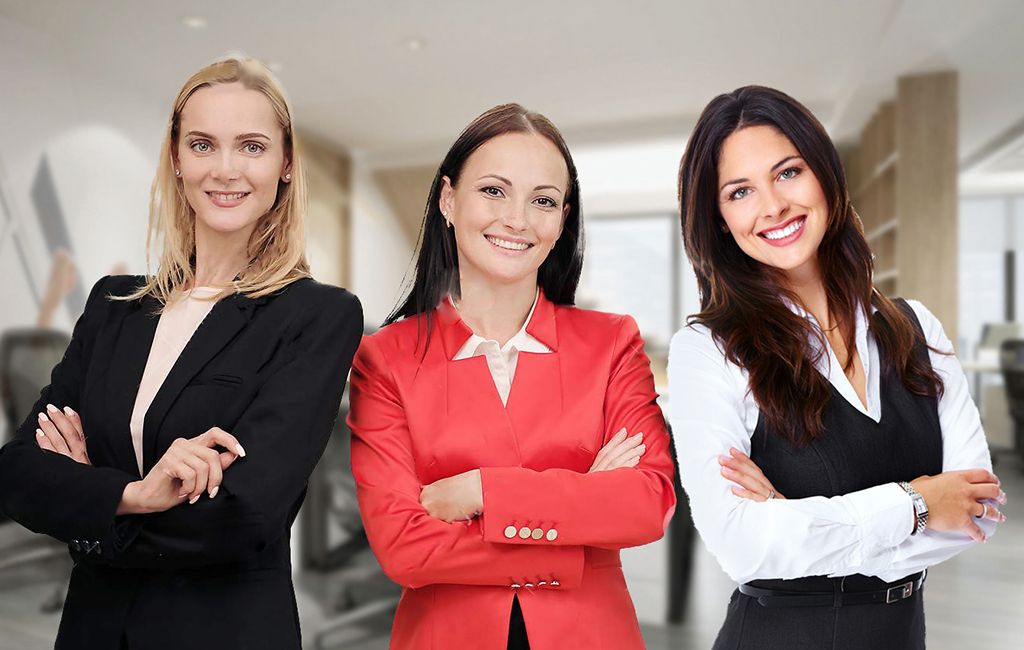 three female law interns