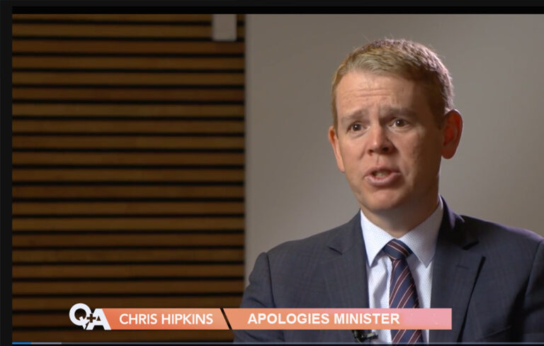 chris hipkins on Q and A Apologies Minister