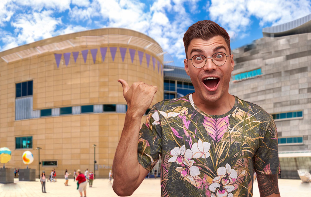 Man excited by Te Papa