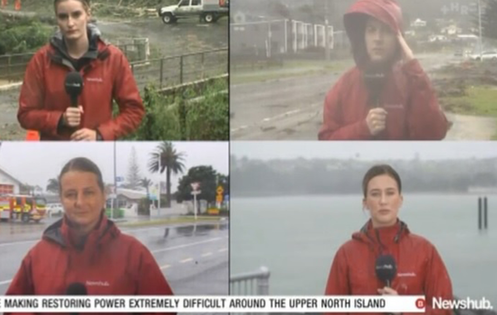 newshub weather reporters in weather