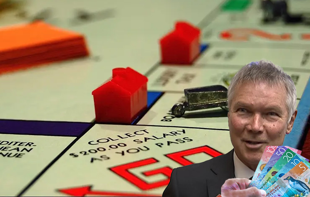 David Parker with cash and monopoly board in background.