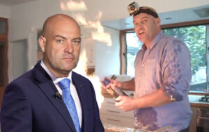 leight hart as chris luxon standing in front of leight hart's speed cooking.