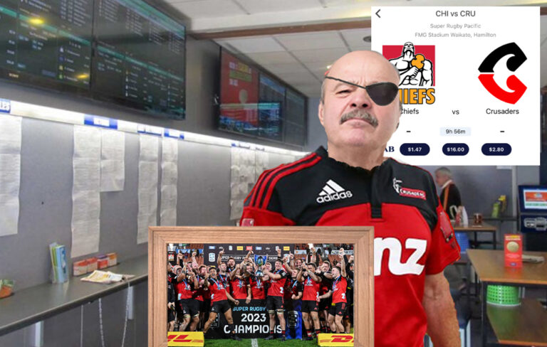 one eyed cantab in TAB with game odds and pic of 2023 champion crusaders