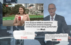 TVNZ reporters smoking cigarettes