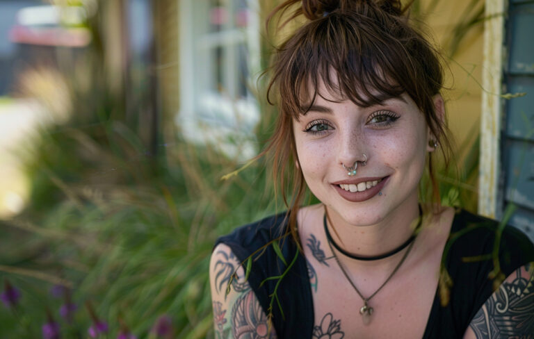 Young lady with tattoos