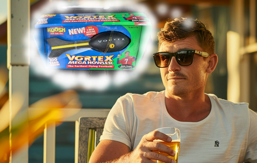 man on deck with beer thinking about vortex mega howler