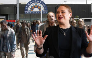 tory whanau outside jville mall with zombies.