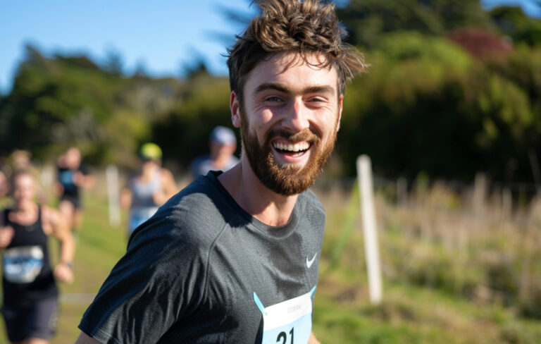 man out for run