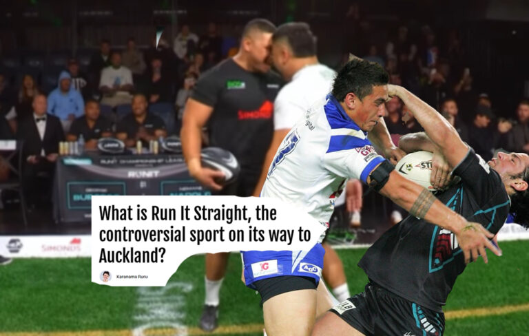 sonny bill hitting someone with run it straight in background.