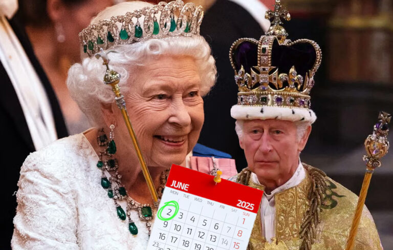 king and queen with june calendar
