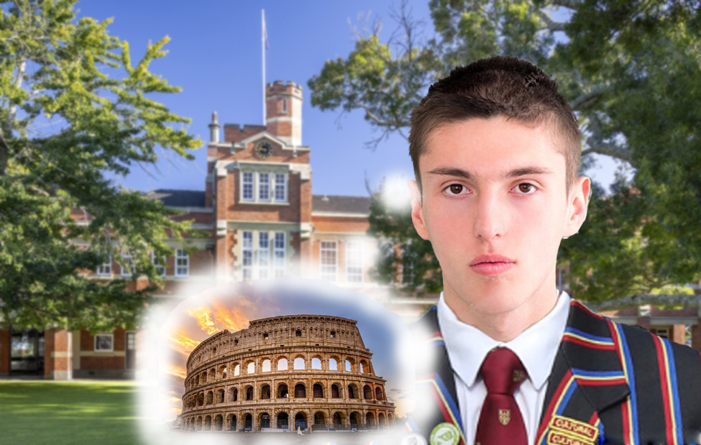 king's college student thinking of rome.