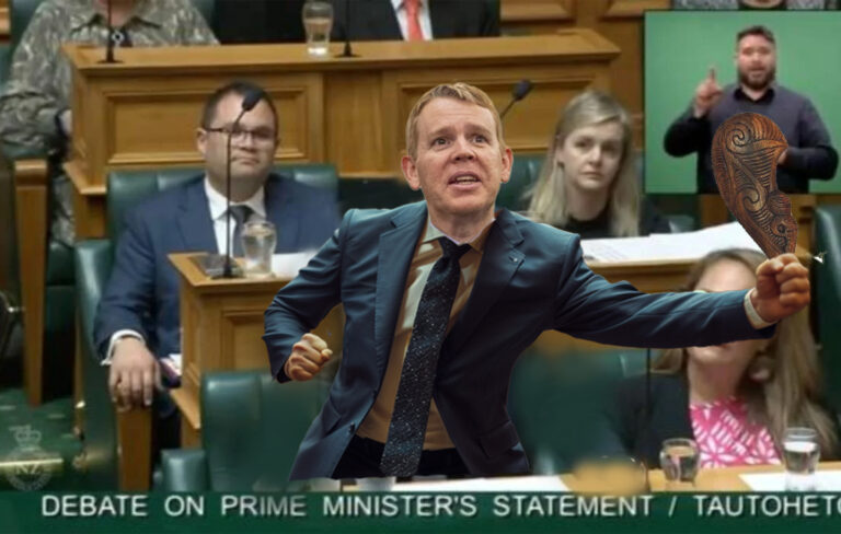 hipkins doing haka in parliament