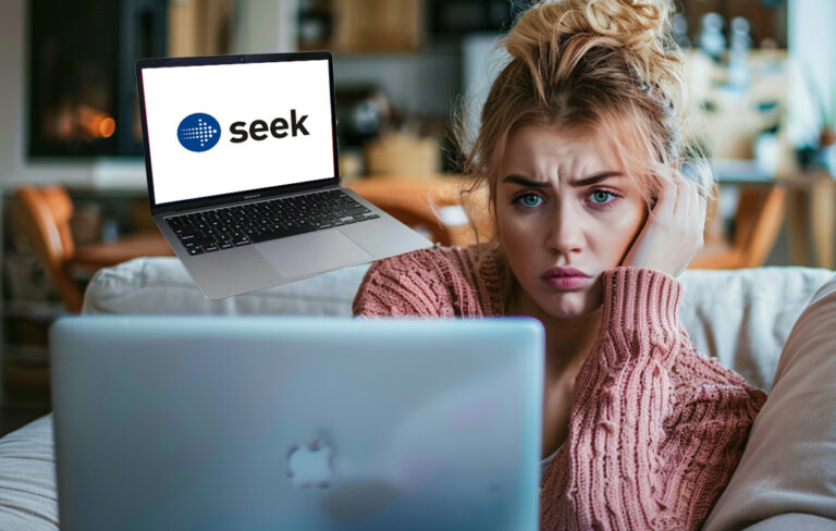 woman on laptop looking at Seek.