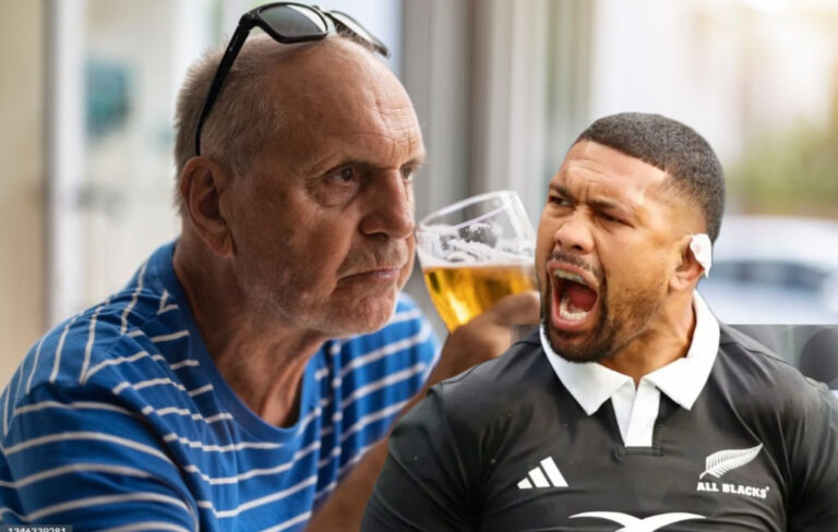 ardie savea and old boy at pub.