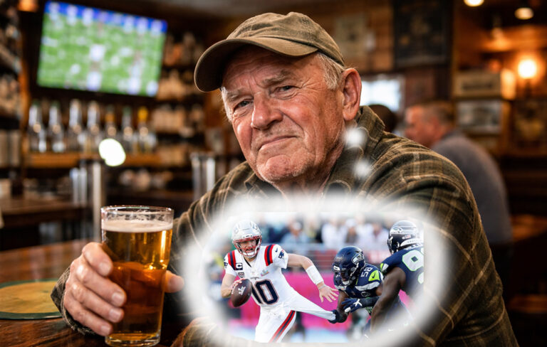 old boy thinking about nfl at pub