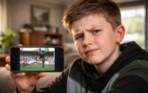 kid with Jonah Lomu on phone