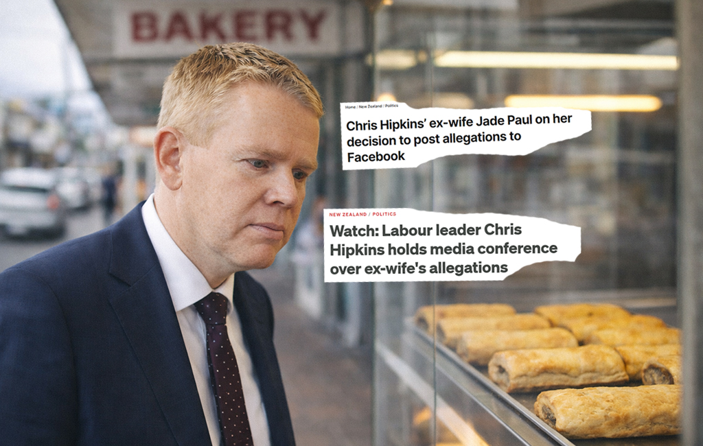 hipkins looking at sausage rolls