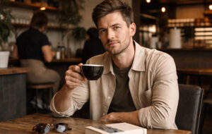 man with coffee