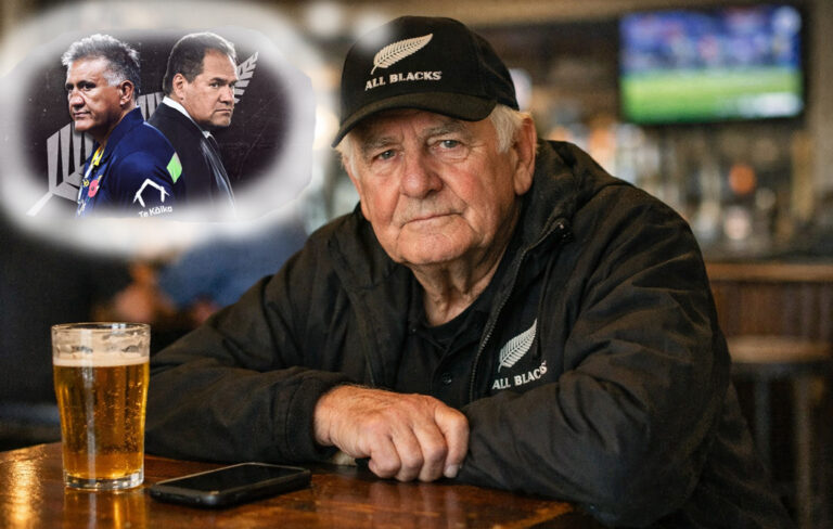 old boy at pub with beer thinking about all blacks coaches