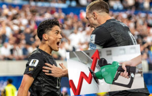 all whites celebrating but petrol prices rising