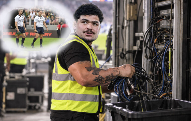 kirifi in hi vis at game